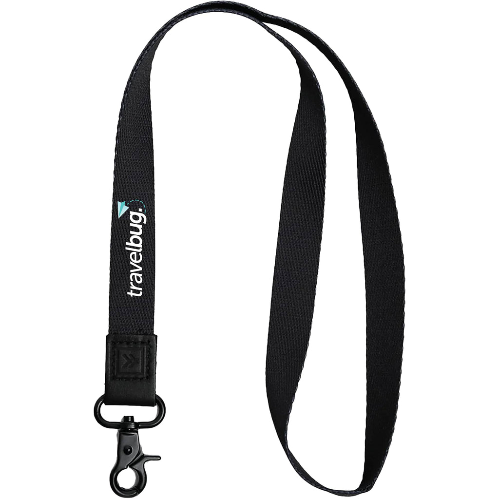 Thread Wallets Neck Lanyard with Leather Loop Transfer - Black - Photo