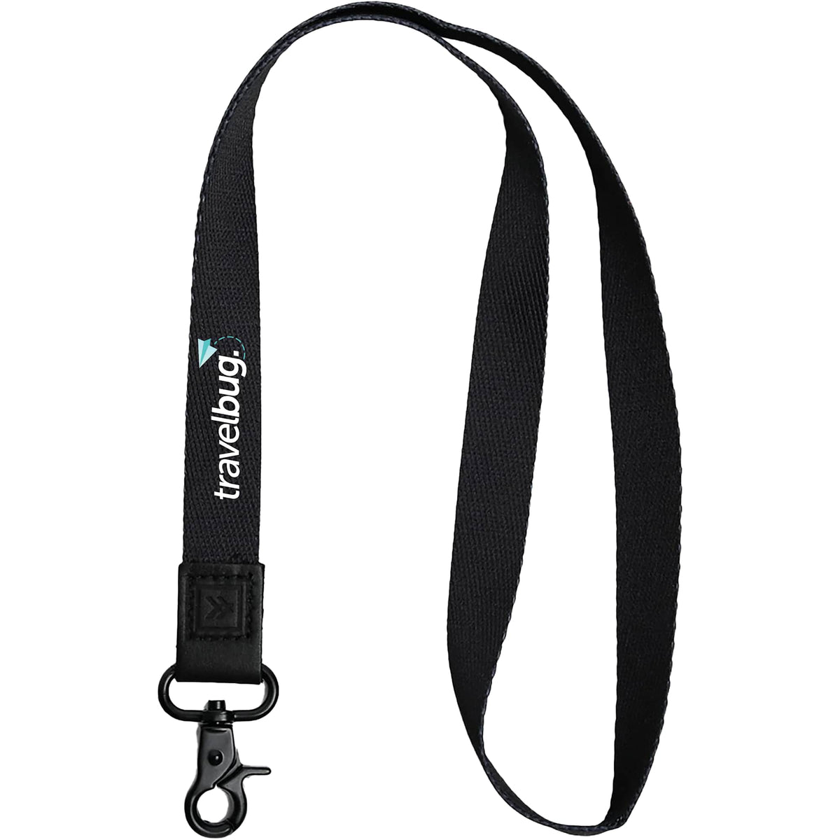 Thread Wallets Neck Lanyard with Leather Loop Transfer - Black - Photo
