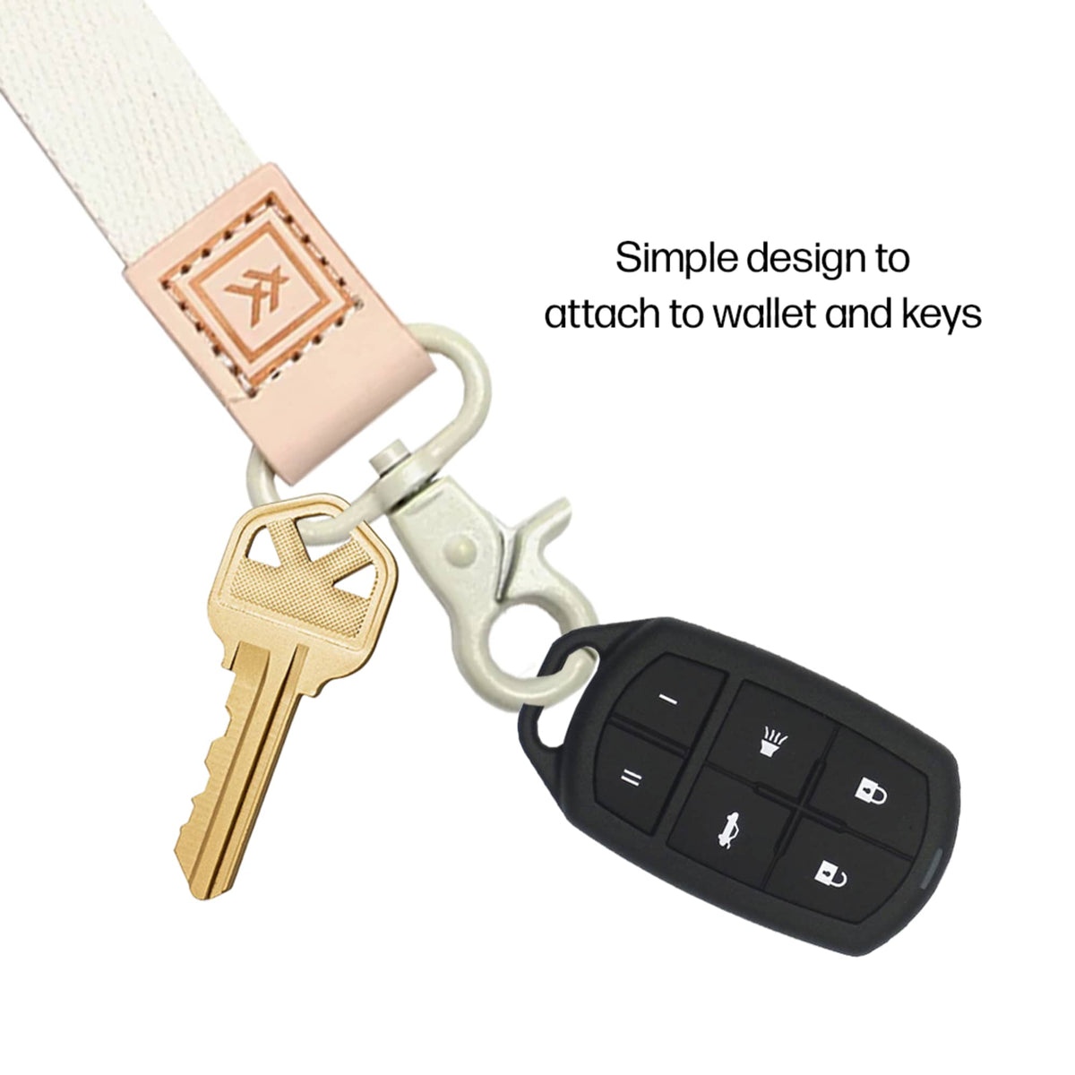 Thread Wallets Neck Lanyard with Leather Loop Transfer - Off white - Photo 3