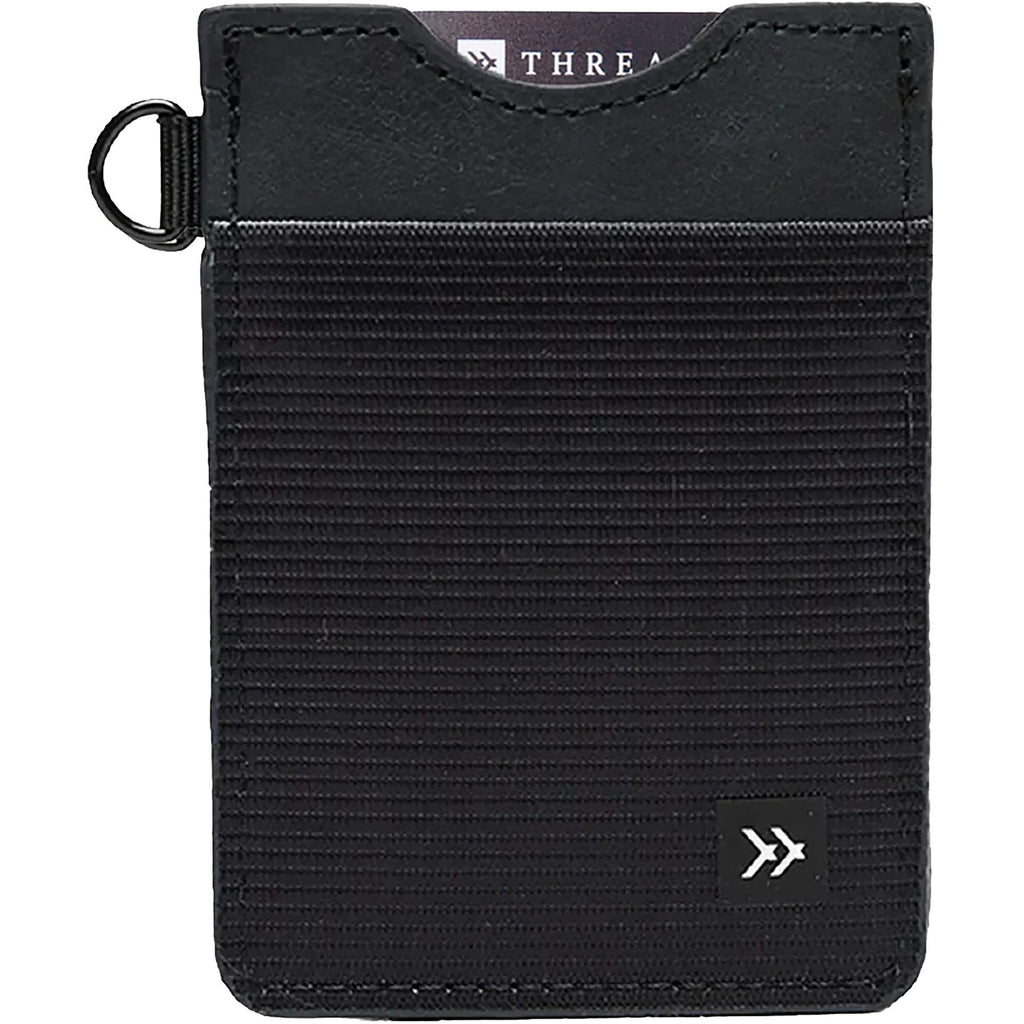 Thread Wallets Vertical Card Wallet in Leather Transfer - Black - Photo 2