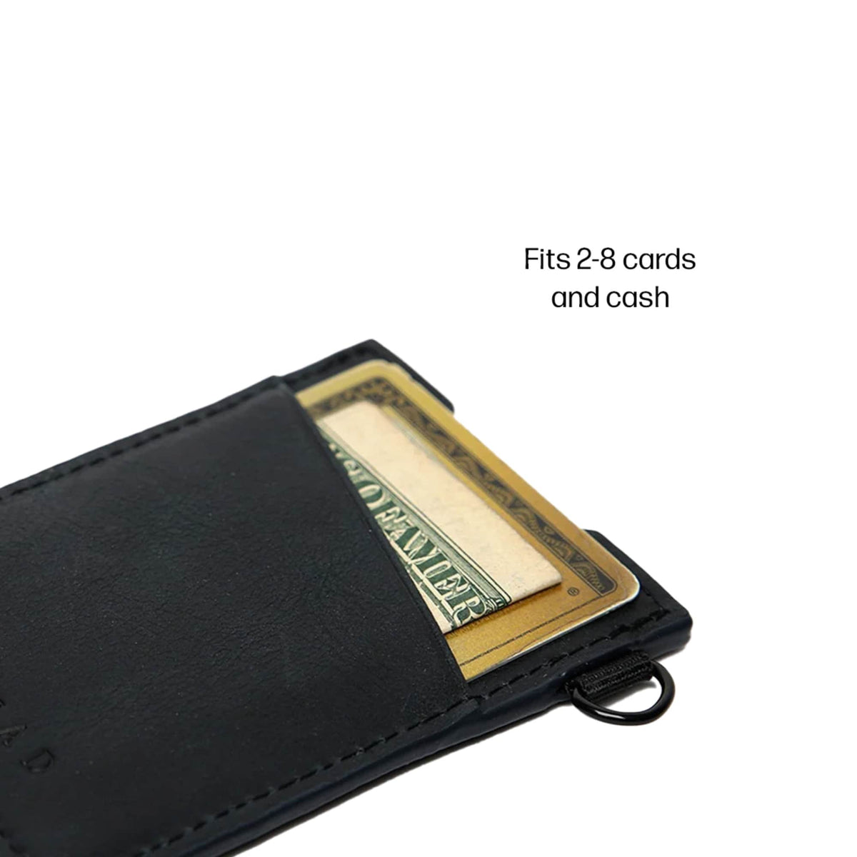 Thread Wallets Vertical Card Wallet in Leather Transfer - Black - Photo 4