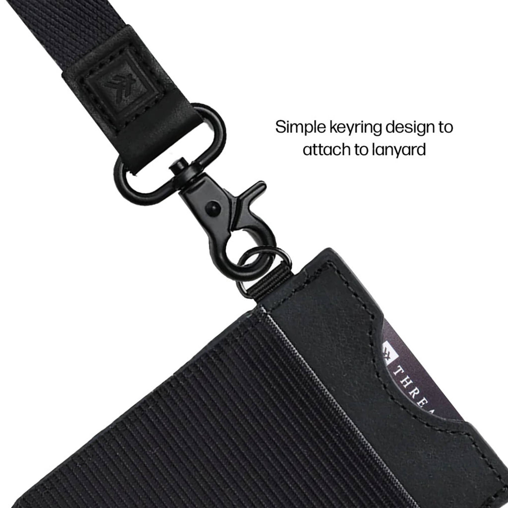 Thread Wallets Vertical Card Wallet in Leather Transfer - Black - Photo 5
