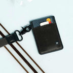 Thread Wallets Vertical Card Wallet in Leather Transfer - Black - Photo 6