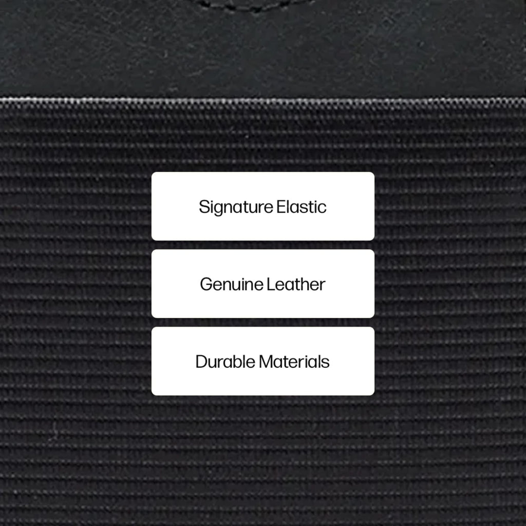 Thread Wallets Vertical Card Wallet in Leather Transfer - Black - Photo 7
