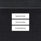 Thread Wallets Vertical Card Wallet in Leather Transfer - Black - Photo 7