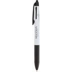 Three Color Ink Pen with Stylus in Recycled ABS - Black - Front