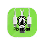 Three-Way Charging Cable with Phone Stand - Lime Green - Silk Screen