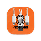 Three-Way Charging Cable with Phone Stand - Orange - Silk Screen