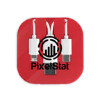 Three-Way Charging Cable with Phone Stand - Red - Silk Screen