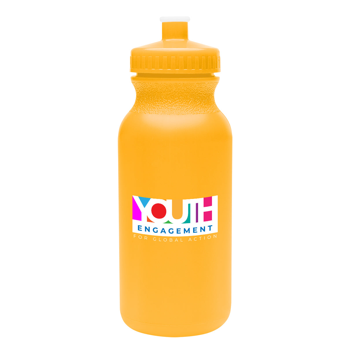 Thrive Bike Bottle in Full Color, 20 oz - Athletic Gold - Colorbrite