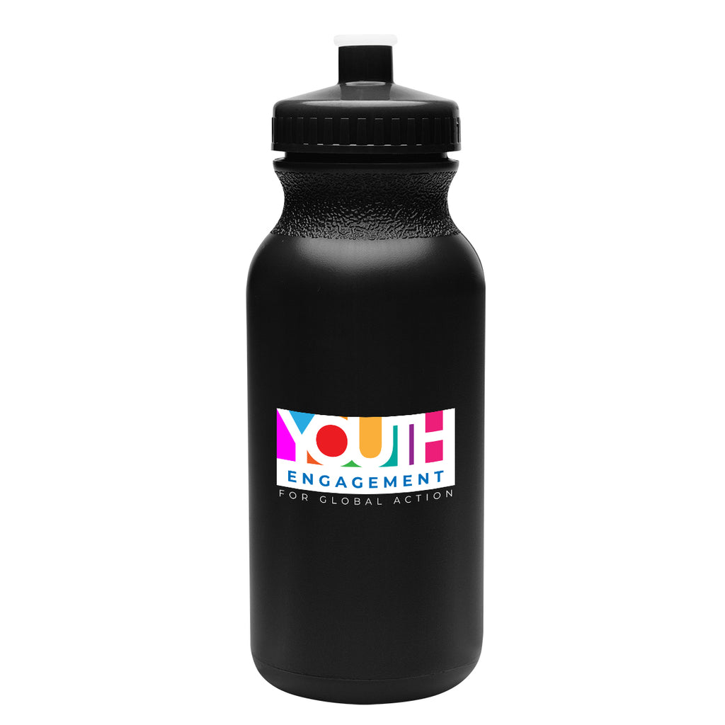 Thrive Bike Bottle in Full Color, 20 oz - Black - Colorbrite