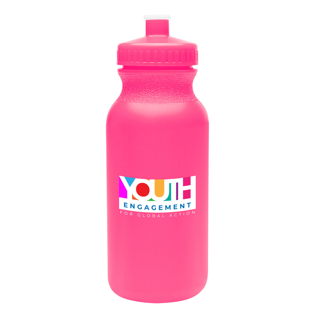 Thrive Bike Bottle in Full Color, 20 oz - Hot Pink - Colorbrite