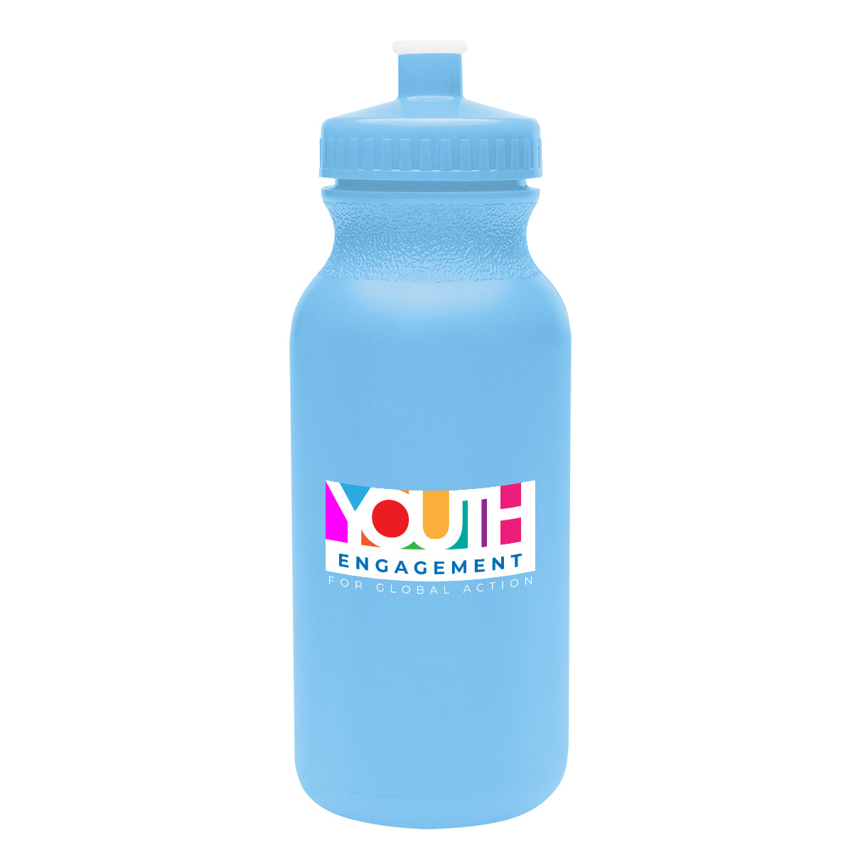Thrive Bike Bottle in Full Color, 20 oz - Light Blue - Colorbrite