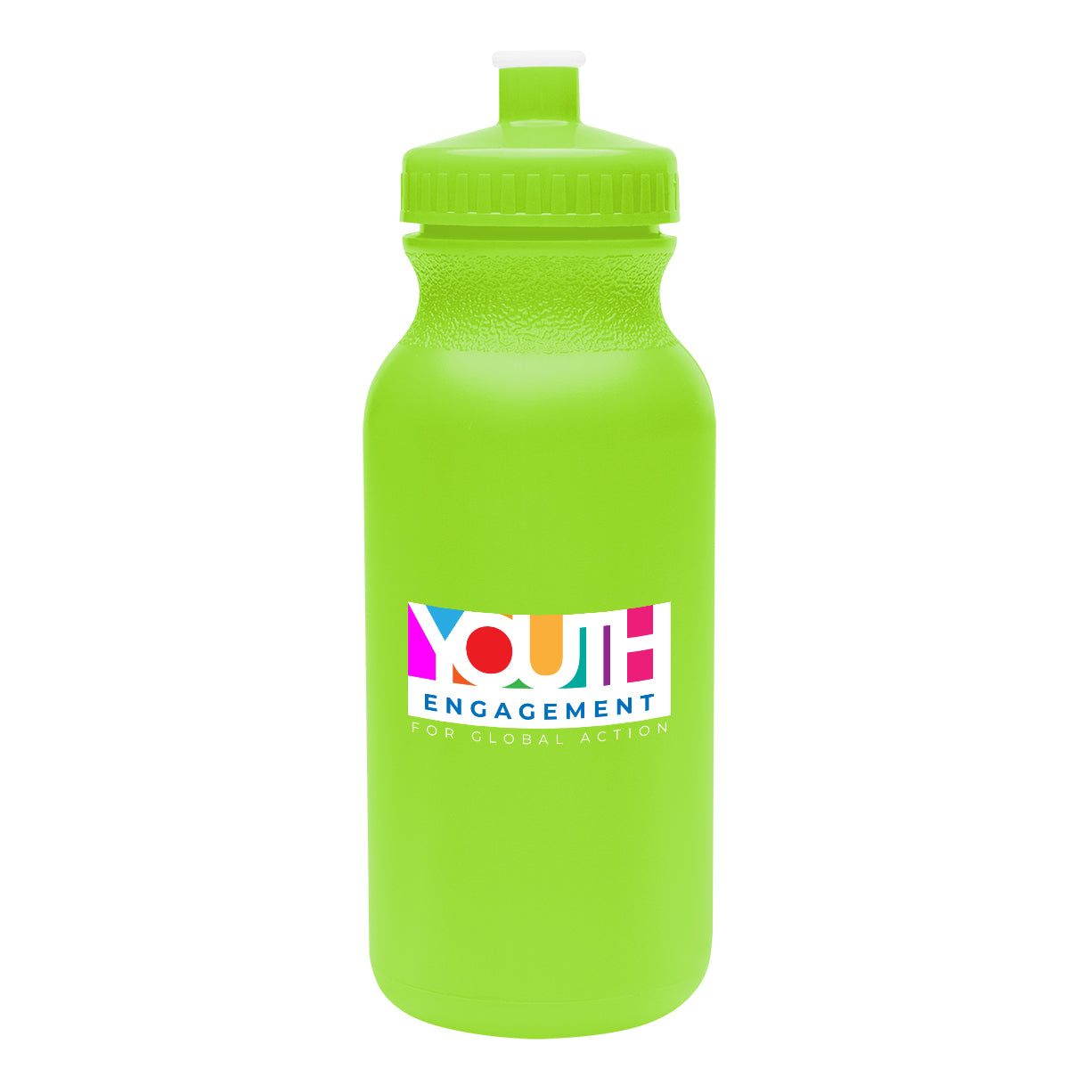 Thrive Bike Bottle in Full Color, 20 oz - Lime Green - Colorbrite