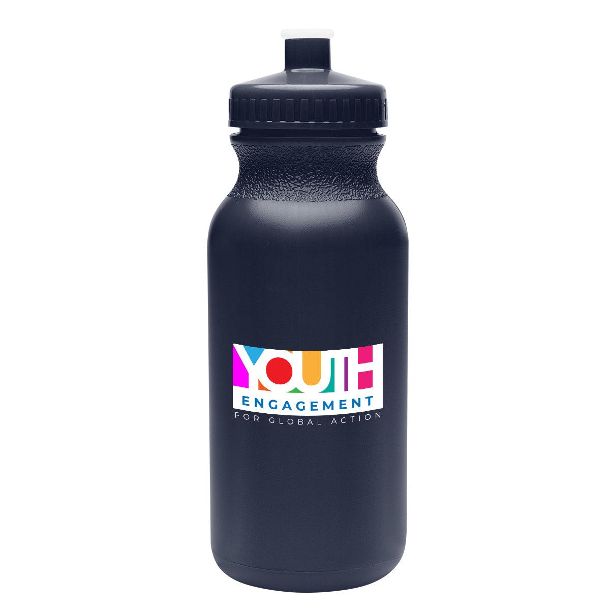 Thrive Bike Bottle in Full Color, 20 oz - Navy - Colorbrite