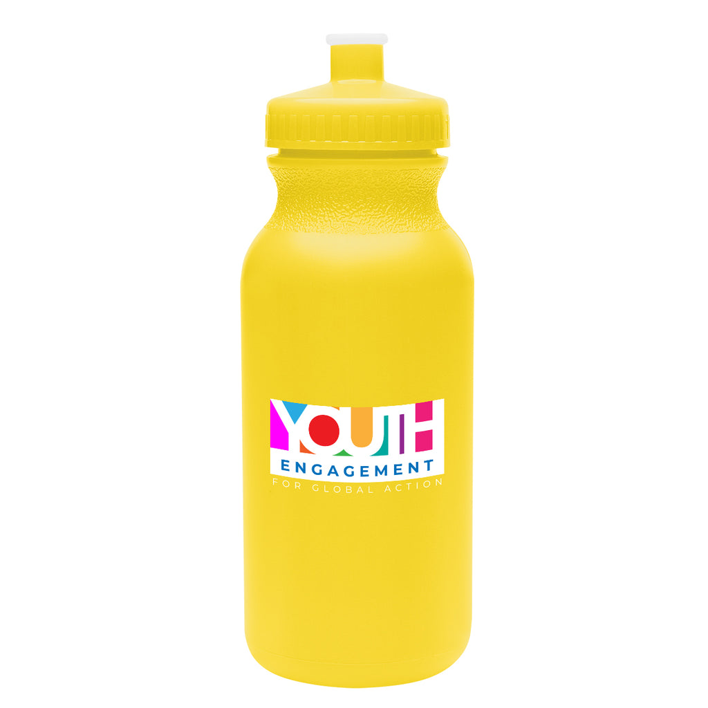 Thrive Bike Bottle in Full Color, 20 oz - Yellow - Colorbrite