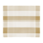 Throw Blanket in Buffalo Check - Tan - Open