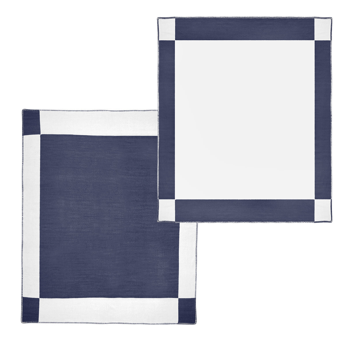 Throw Blanket, Southampton - Navy - Flat