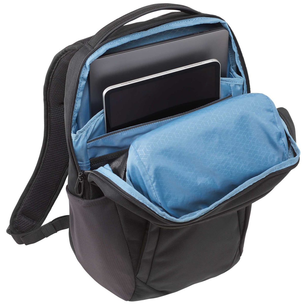 Thule Accent Recycled Laptop Backpack, 20L Embroidery - Black - Right Angle 2