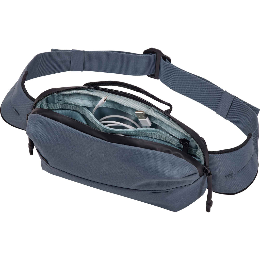 Thule Aion Sling Bag in Recycled Fabric Transfer - Dark Slate - Left Angle