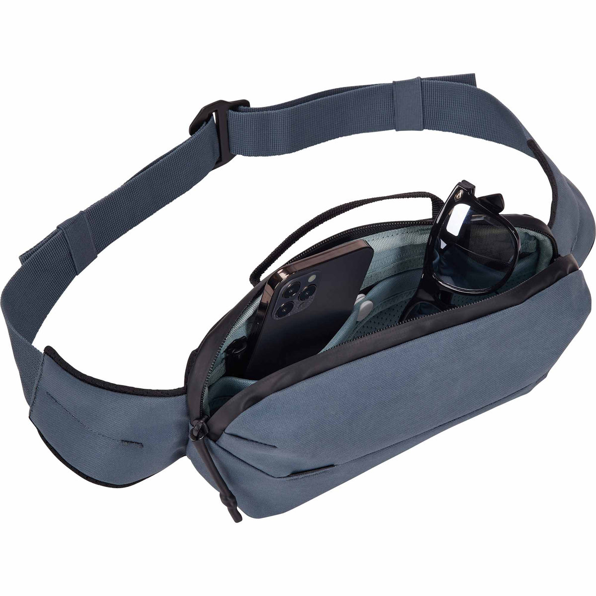 Thule Aion Sling Bag in Recycled Fabric Transfer - Dark Slate - Right Angle