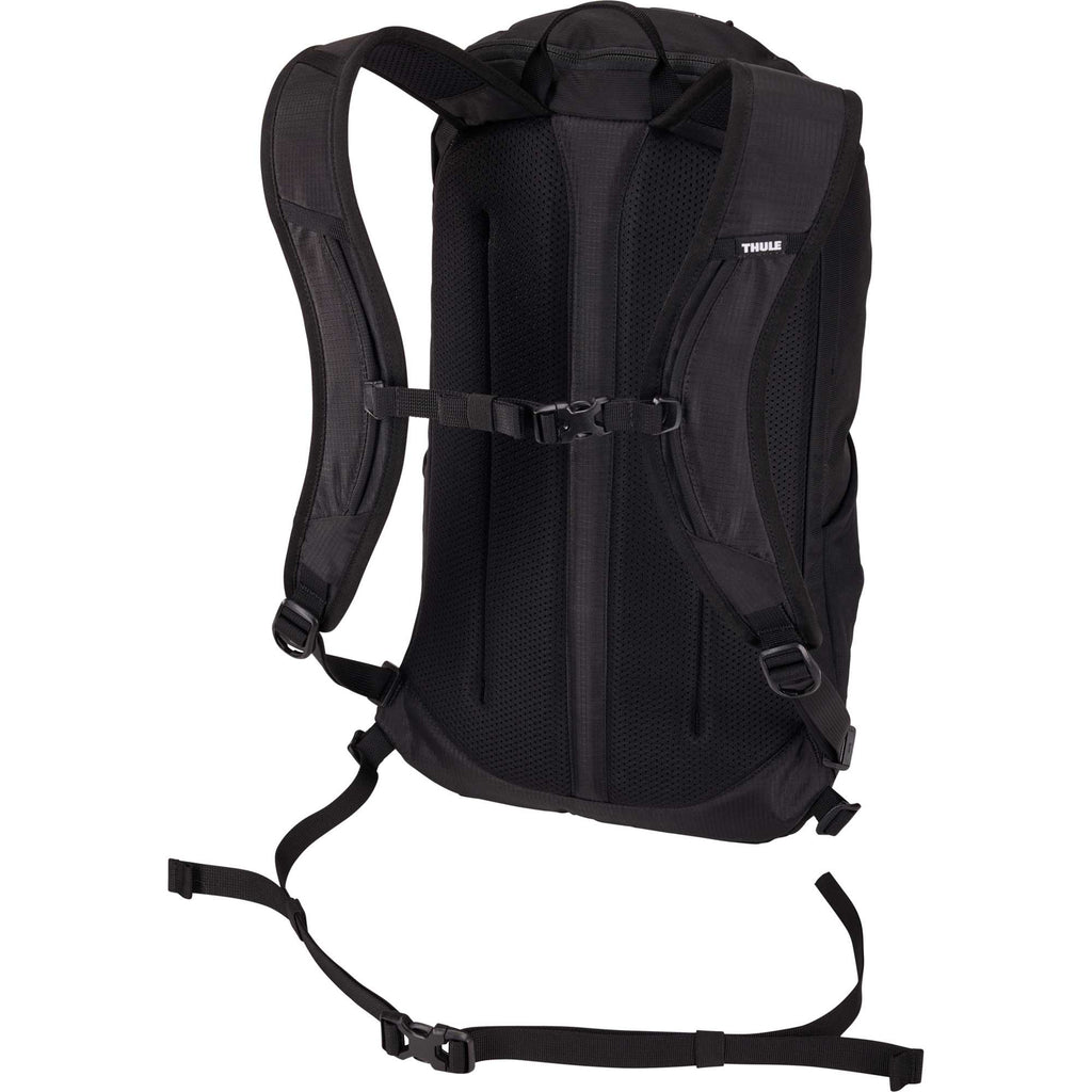 Thule All Trail Recycled Daypack with Rain Cover, 18L Embroidery - Black - Left Angle