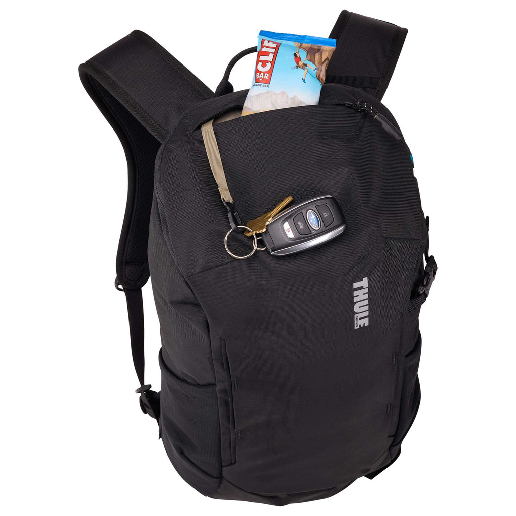 Thule All Trail Recycled Daypack with Rain Cover, 18L Embroidery - Black - Right Angle