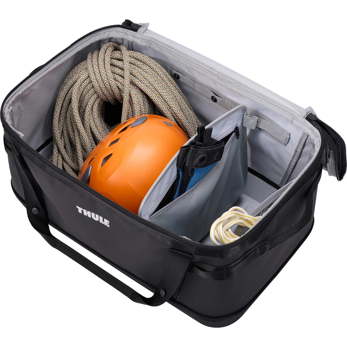 Thule Chasm Gear Hauler, 55L Embroidery - Black - Left Angle
