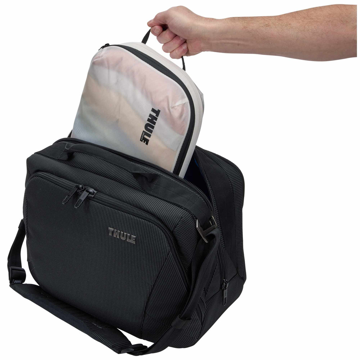 Thule Compression Packing Cube Set, Small and Medium Transfer - White - Left Angle 6