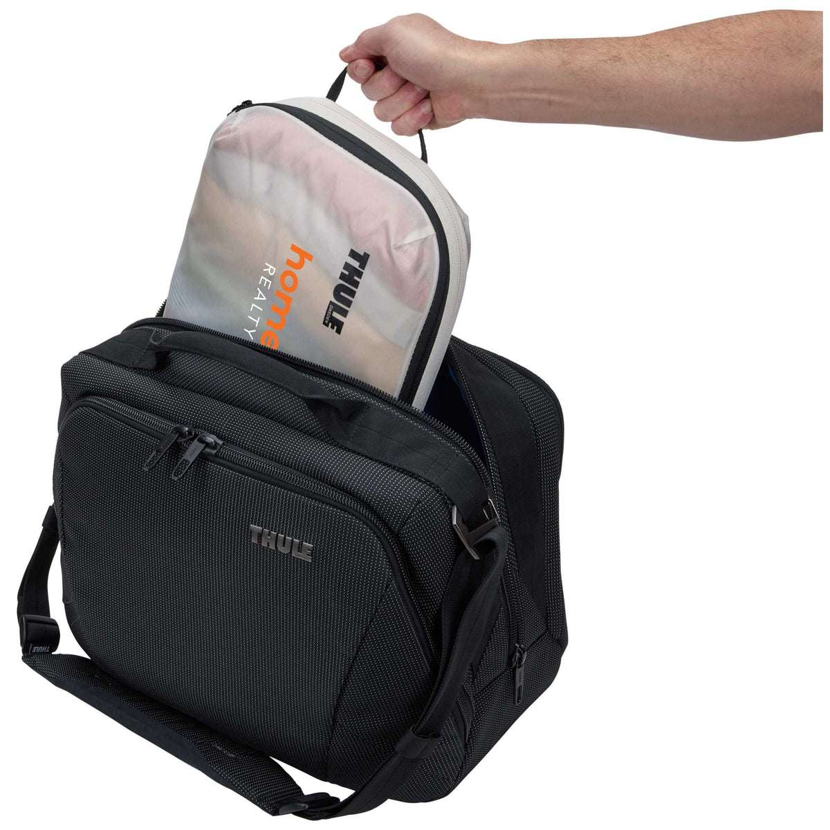 Thule Compression Packing Cube Set, Small and Medium Transfer - White - Left Angle