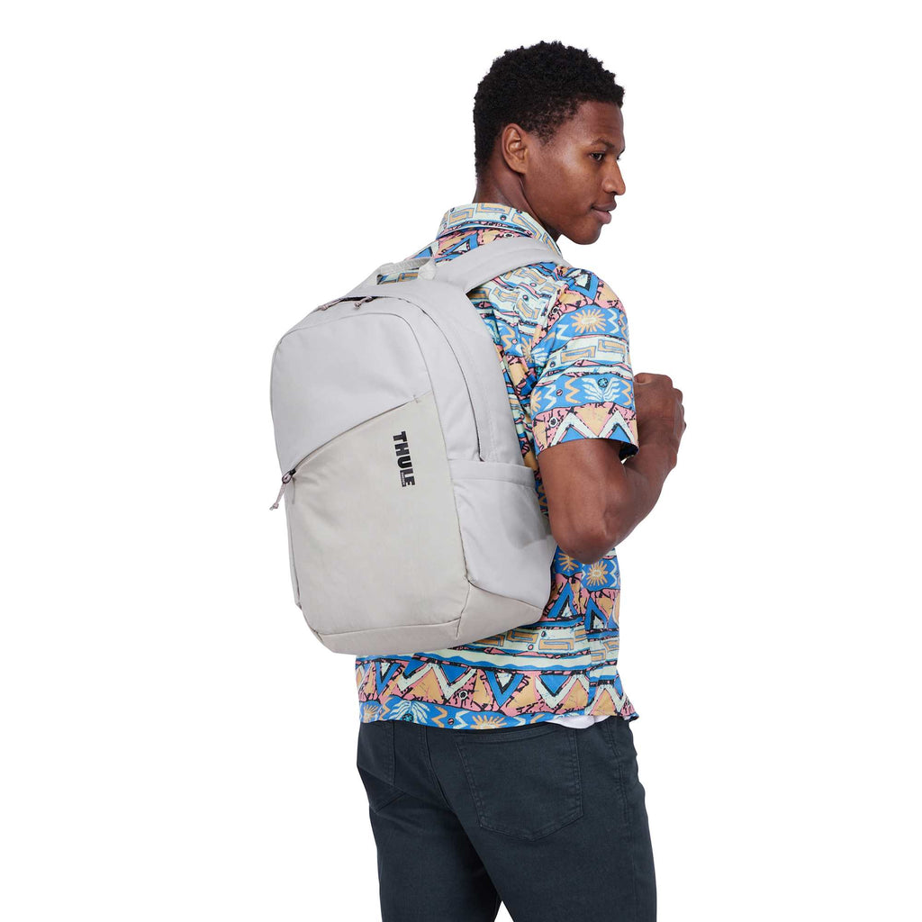 Thule Heritage Notus Laptop Backpack, 20L Transfer - Soft Sand - Left Angle On Model