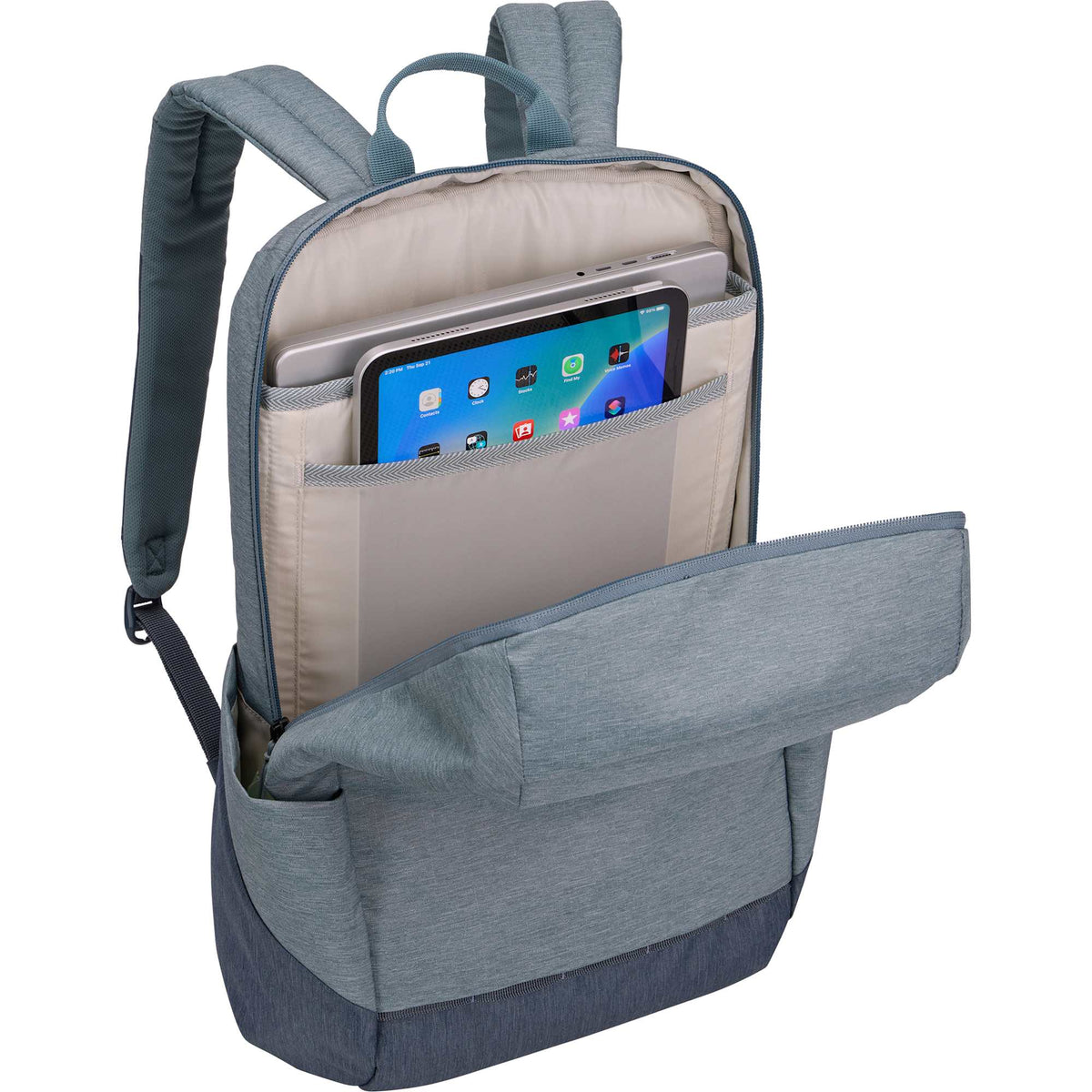 Thule Lithos Laptop Backpack, 20L Transfer - Pond Gray/Dark Slate - Right Angle 3