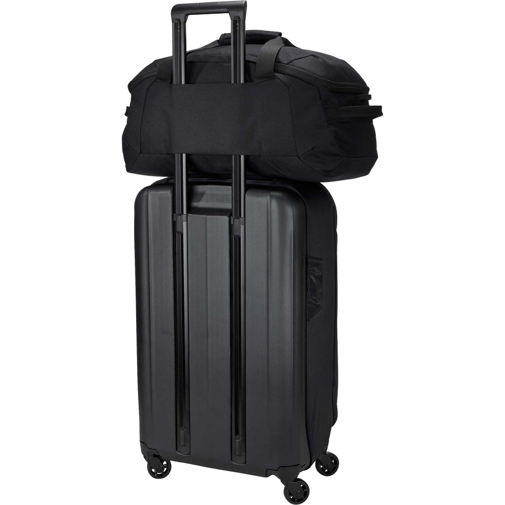 Thule Lumion Duffel Bag in Recycled Polyester, 40L Embroidery - Black - Left Angle Back