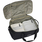 Thule Lumion Duffel Bag in Recycled Polyester, 40L Embroidery - Black - Right Angle Open 2