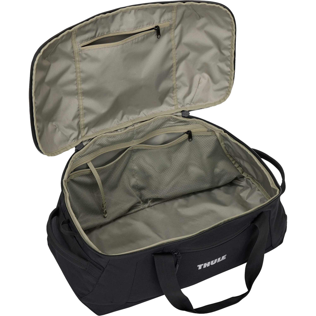 Thule Lumion Duffel Bag in Recycled Polyester, 40L Embroidery - Black - Right Angle