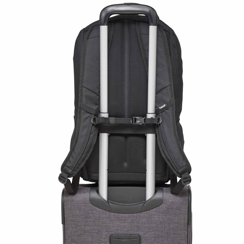 Thule Lumion Recycled Laptop Backpack, 21L Embroidery - Black - Back 2