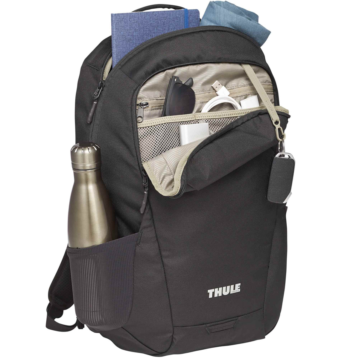 Thule Lumion Recycled Laptop Backpack, 21L Transfer - Black - Right Angle 5