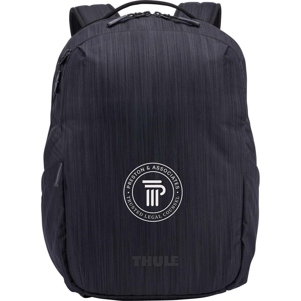 Thule Stravan Recycled Expandable Backpack, 17 Inch Embroidery - Gray - Front