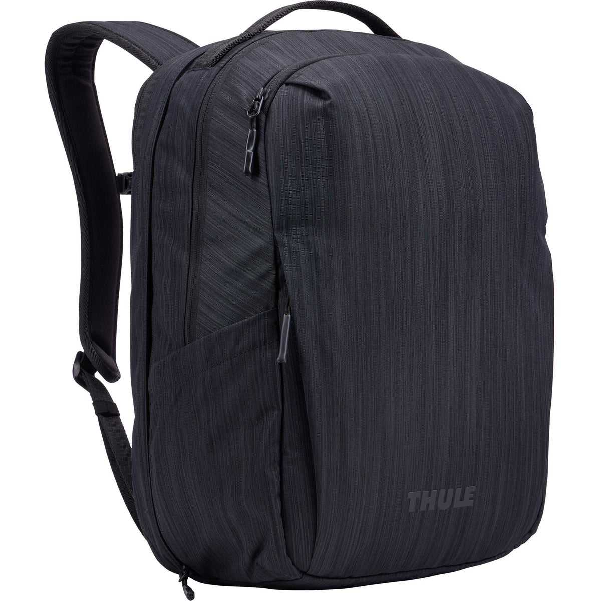 Thule Stravan Recycled Expandable Backpack, 17 Inch Embroidery - Gray - Right Angle 2