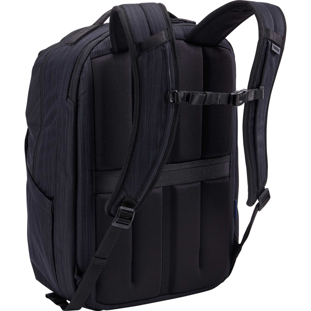 Thule Stravan Recycled Expandable Backpack, 17 Inch Embroidery - Gray - Right Angle Back