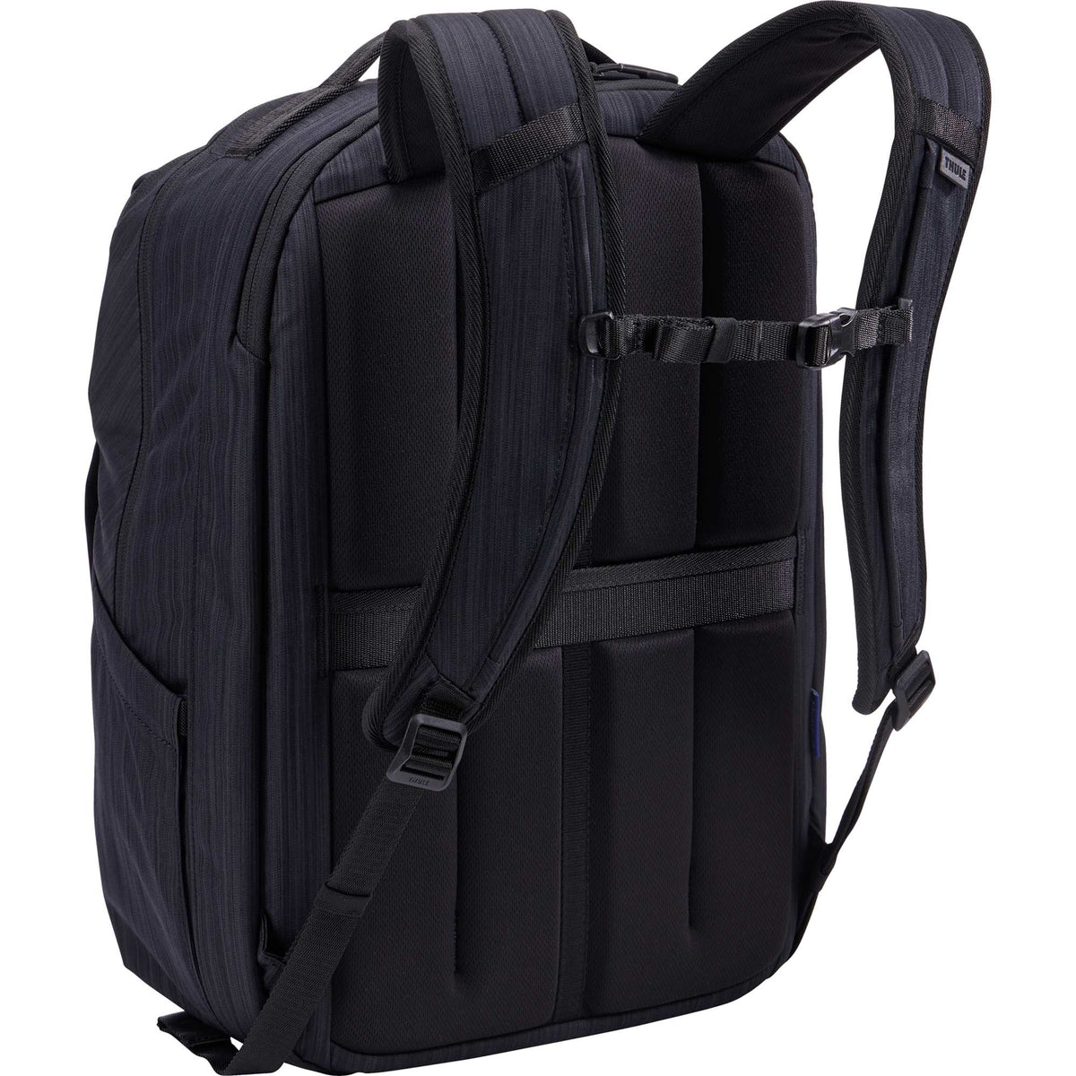 Thule Stravan Recycled Expandable Backpack, 17 Inch Embroidery - Gray - Right Angle Back