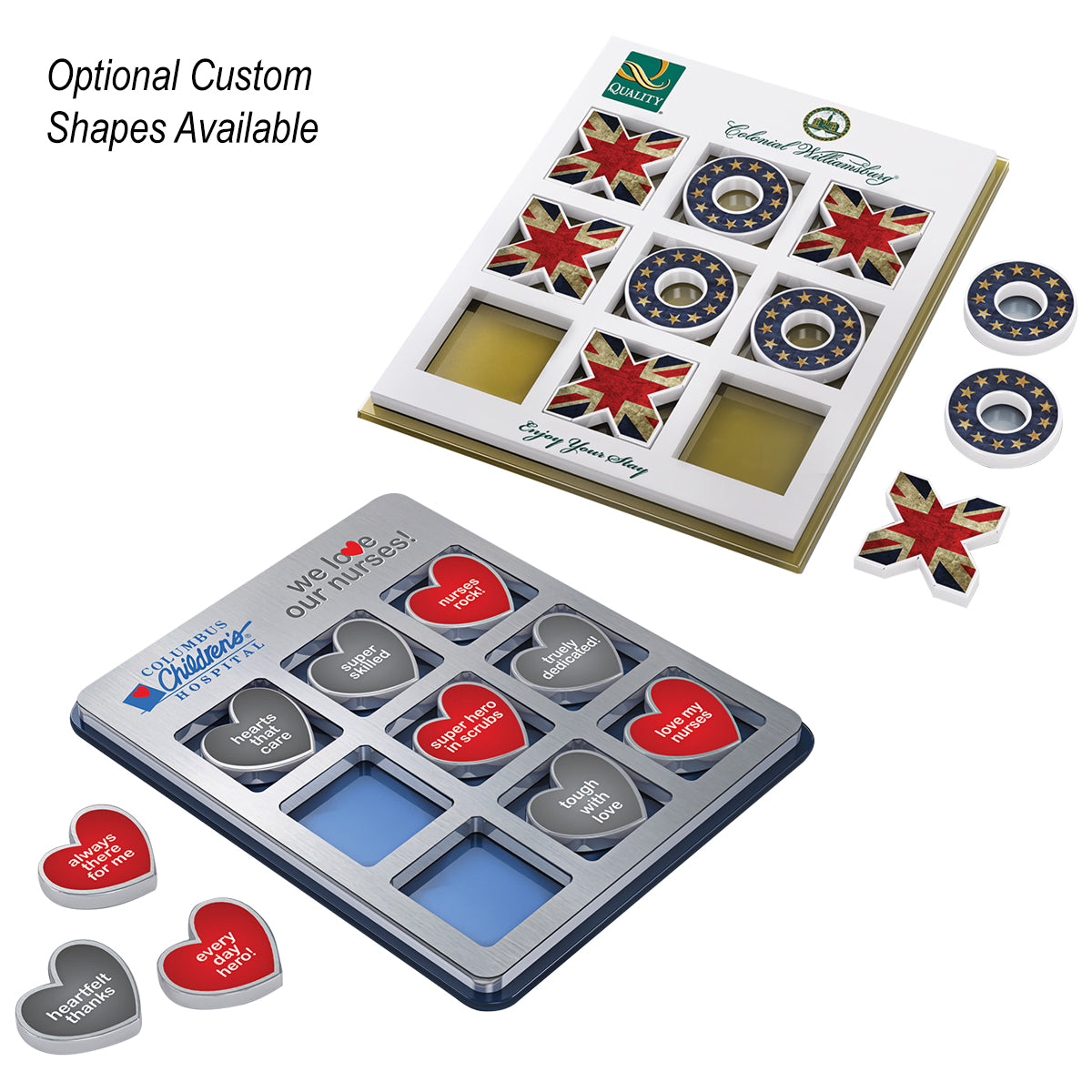 Tic-Tac-Toe Game in Acrylic - Clear With Black - Custom_Optional