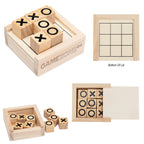 Tic-Tac-Toe Game, Mini - Natural - Laser