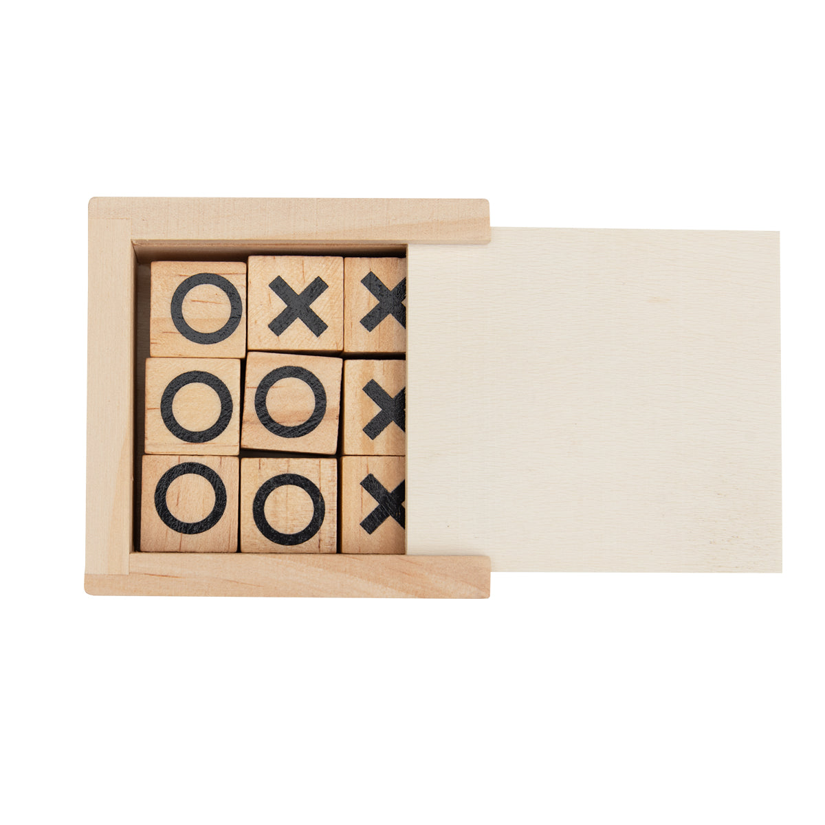 Tic-Tac-Toe Game, Mini - Natural - Optional_Blank