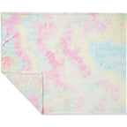 Tie Dye Flannel Fleece Blanket, 50 x 60 Inches Transfer - TIE-DYE - Flat