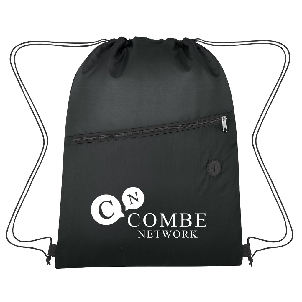 Tilt Cooler Sports Pack with a Drawstring - Black - Silk Screen