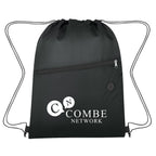 Tilt Cooler Sports Pack with a Drawstring - Black - Silk Screen