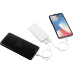 Tilt Dual Output Power Bank, 5,000 mAh Full Color - White - Dual Charging 2