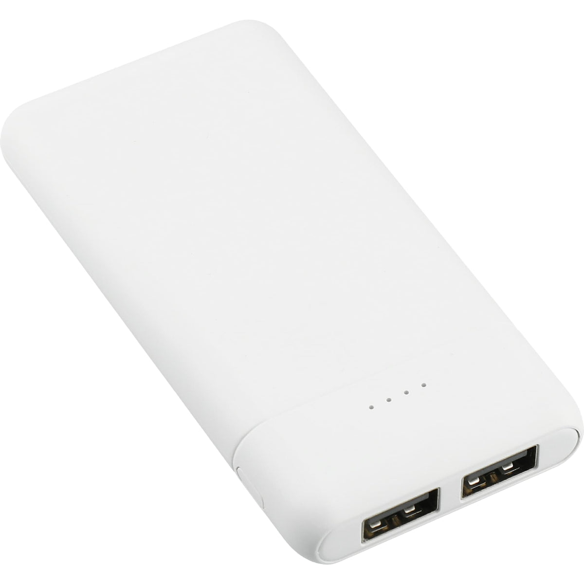 Tilt Dual Output Power Bank, 5,000 mAh - White - Angled 2
