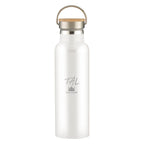 Tipton Recycled Stainless Steel Bottle with Bamboo Lid, 21 oz - Laser Engraving